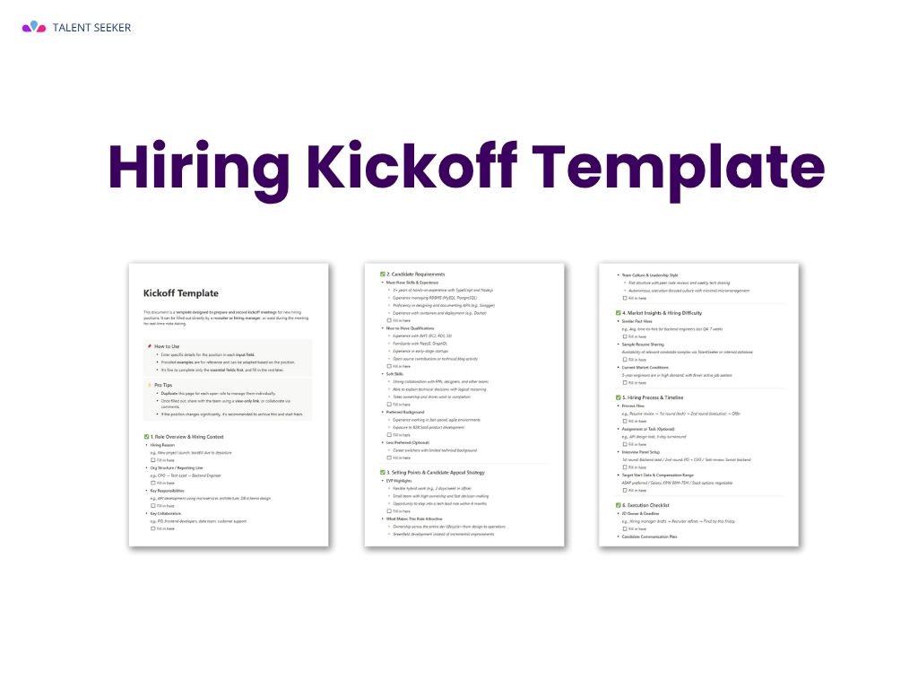 Hiring Kickoff Template for Faster Alignment with Hiring Managers